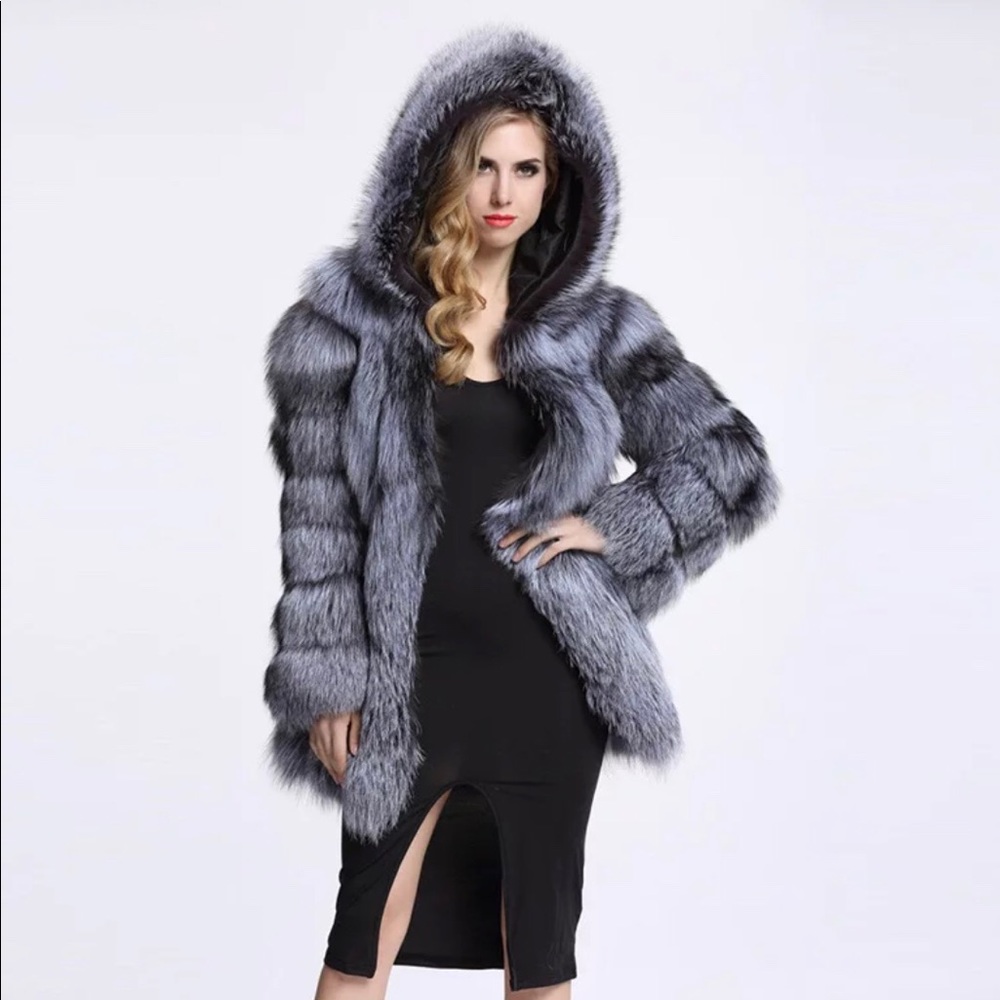 Faux fur coat